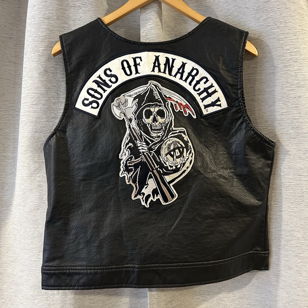 Sons of Anarchy‎ Real Leather SOA Men's Vest Size XL